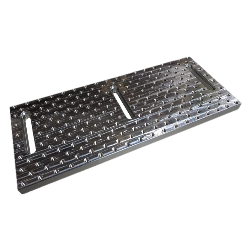 Saunders Universal Aluminum Fixture Tooling Plate, M6, 14" × 6"